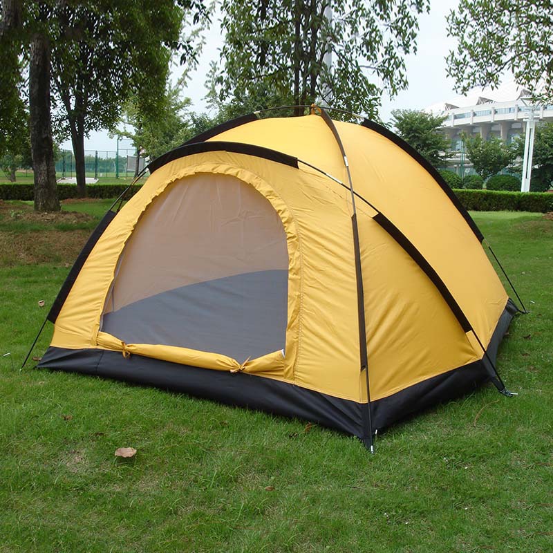 Cheap Goat Tents 1 2 Person Outdoor Camping Tent Single Layer 1 Door Waterproof Tourist Tent for Hiking Beach Travel Fishing Beach 210x150x120cm   